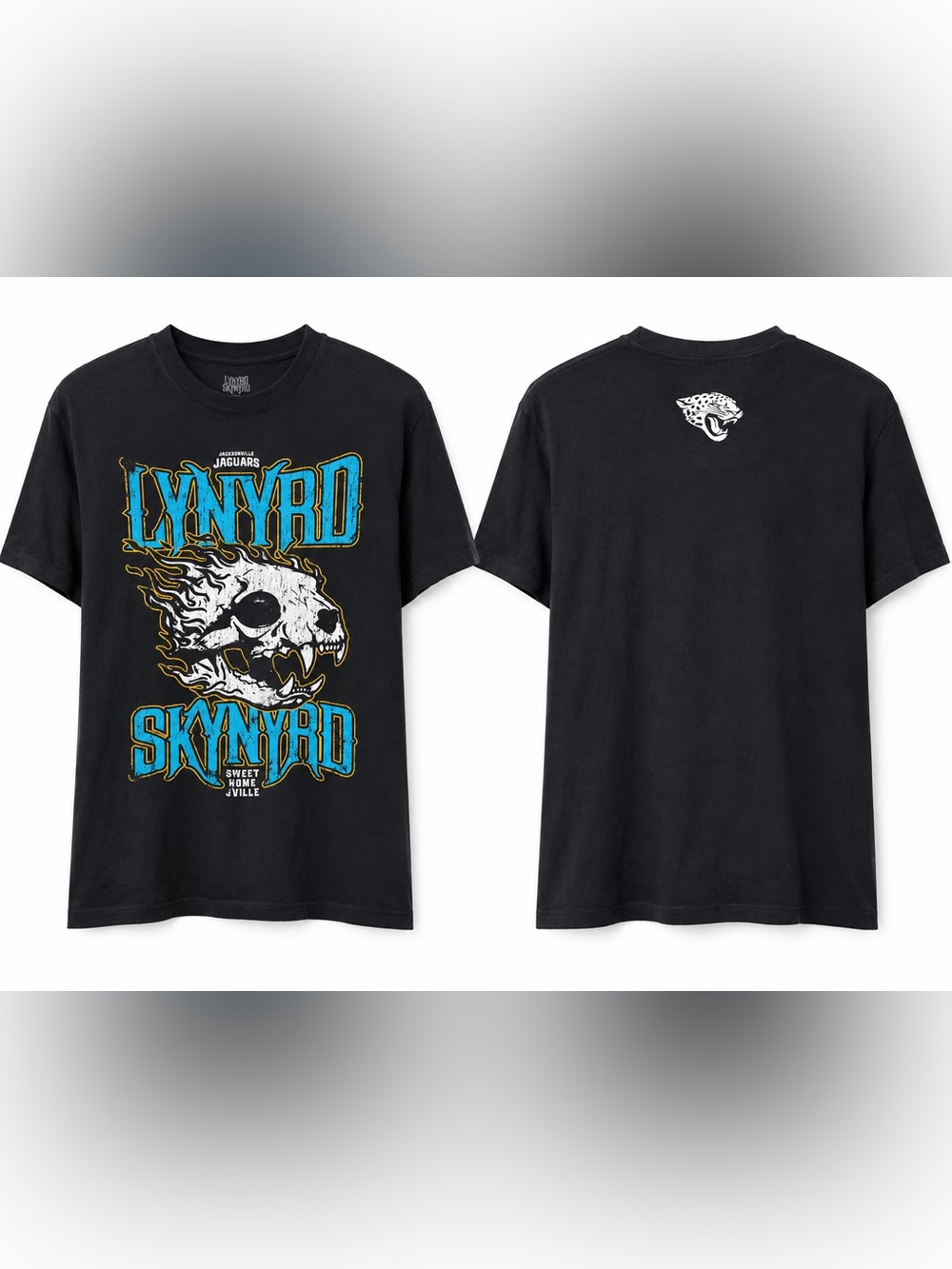 🆕 NFL Team Apparel Jacksonville Jaguars x Lynyrd Skynyrd Men’s Medium Tee BNWT - Picture 2 of 2